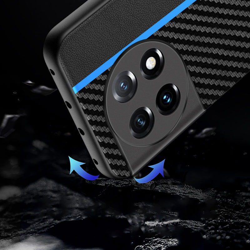 For OnePlus 11 5G PU Leather Coated TPU Case Ultra Slim Carbon Fiber Texture Anti-scratch Phone Cover For OnePlus 11 5G PU Leather Coated TPU Case Ultra Slim Carbon Fiber Texture Anti-scratch Phone Cover